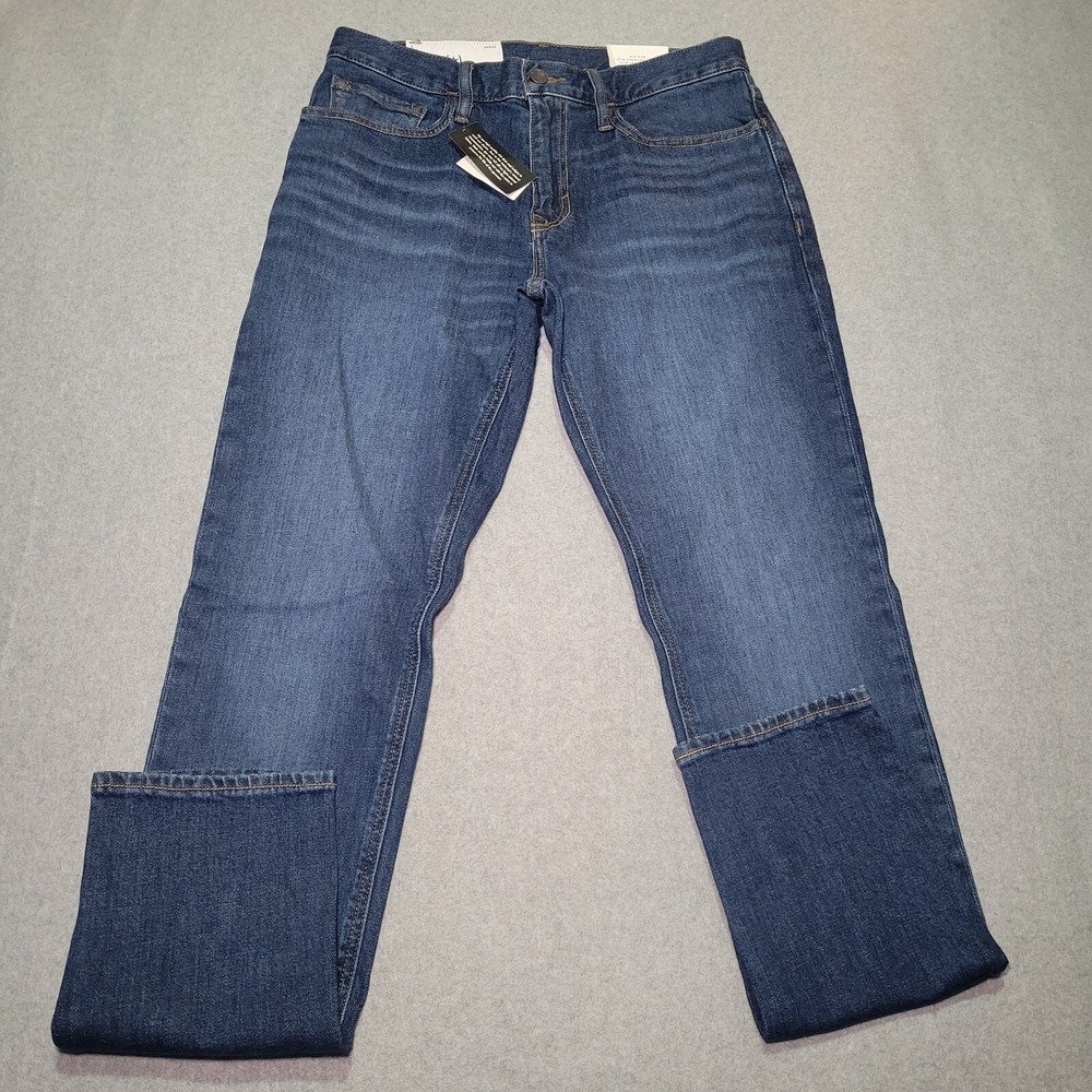 Banana Republic Mens Slim Fit Jeans Dark Wash Stretch 30x32‎ Mid Rise Denim